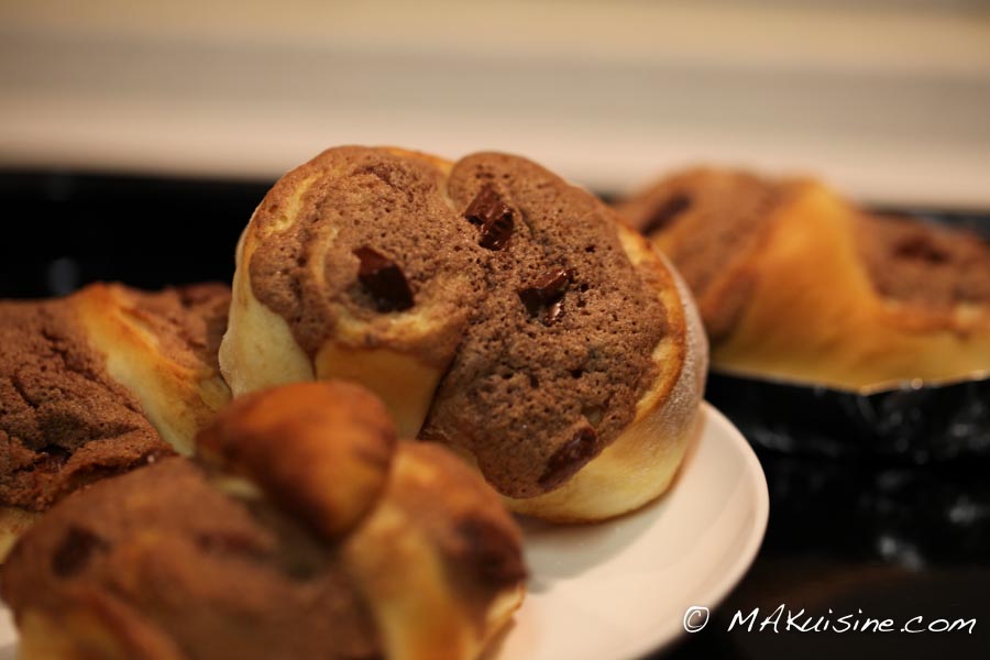 Petits pains amande et chocolat